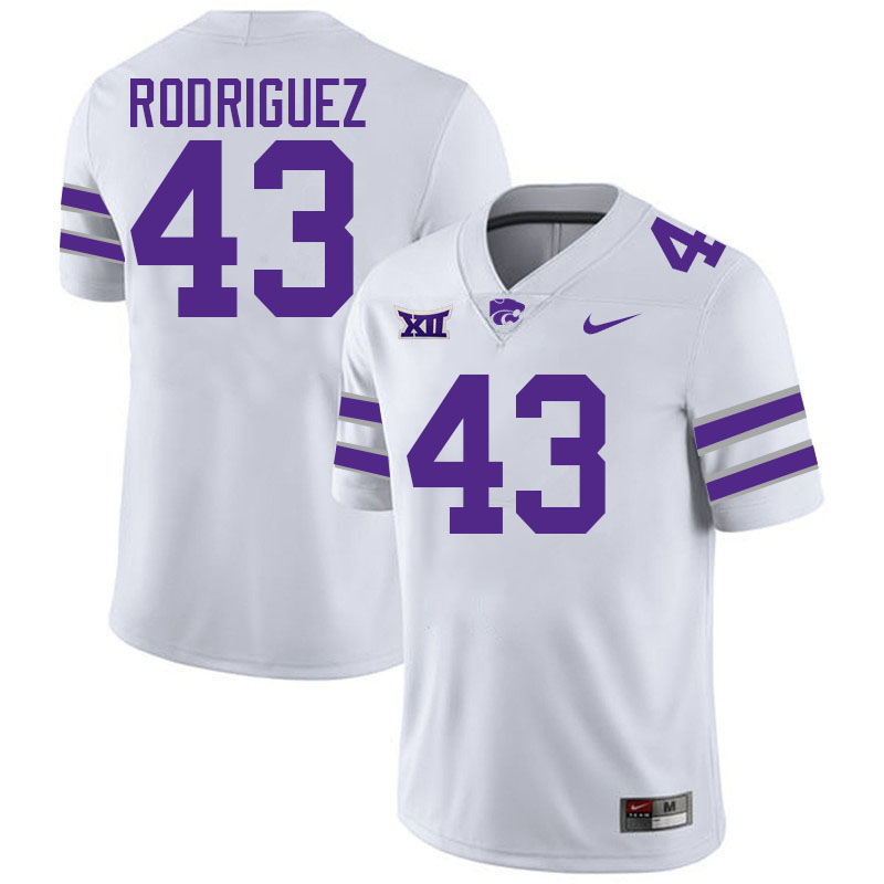 Luis Rodriguez Kansas State Jersey,Kansas State Wildcats #43 Luis Rodriguez Football Jersey-White